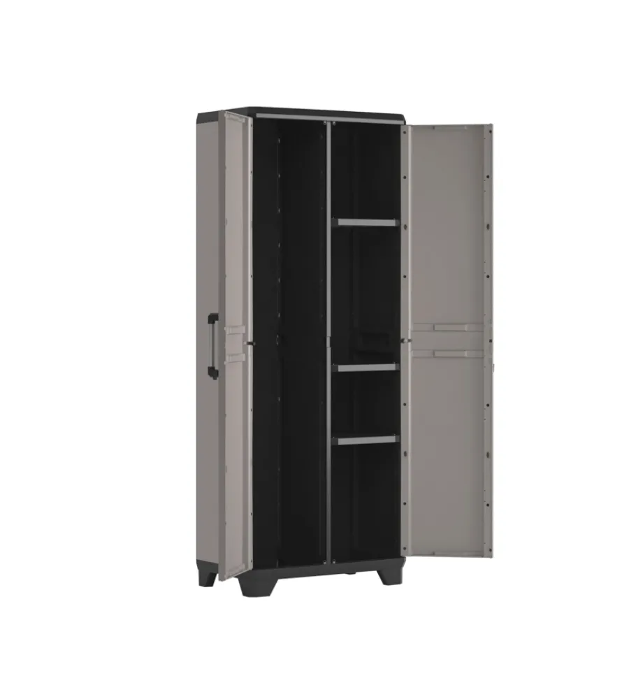 Riponimento In Resina-Keter Armadio portascope "sistema new" in polipropilene grigio 68x39x173 cm
