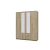 BellaHome Armadi|Armadio "praga" 4 ante quercia e specchio, 160x52x205 cm
