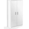 Scarpiere|Armadio scarpiera bianca con 2 ante, 55x108x36 cm