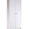 Scarpiere-Sarmog Armadio scarpiera bianco fiammato con 2 ante, 83x190x29 cm