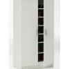 Scarpiere- Armadio scarpiera bianco con 2 ante, 54,6x35,3x108 cm