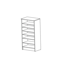 Scarpiere- Armadio scarpiera bianco con 2 ante, 54,6x35,3x108 cm