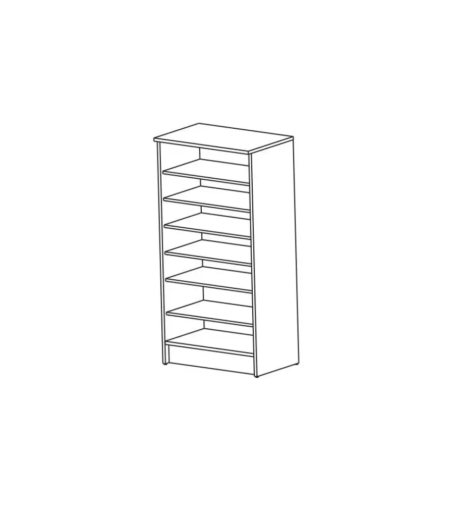Scarpiere- Armadio scarpiera bianco con 2 ante, 54,6x35,3x108 cm