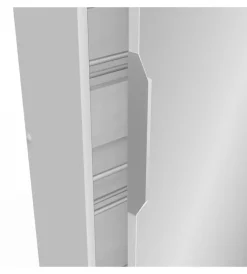 Scarpiere|Armadio scarpiera bianco con anta a specchio, 50x20x180 cm