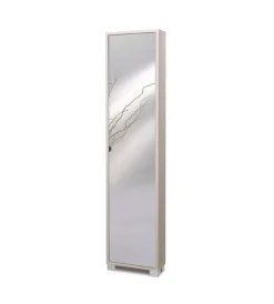 Scarpiere-Sarmog Armadio scarpiera olmo con anta a specchio, 43x190x18 cm