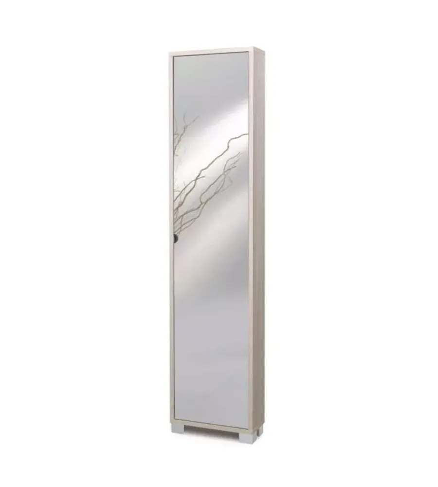 Scarpiere-Sarmog Armadio scarpiera olmo con anta a specchio, 43x190x18 cm