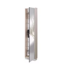 Scarpiere-Sarmog Armadio scarpiera olmo con anta a specchio, 43x190x18 cm