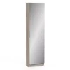 Clearance Armadio scarpiera quercia con anta a specchio, 50x20x180 cm Scarpiere
