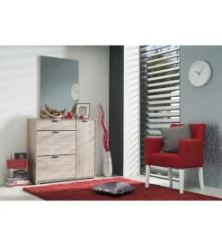 Best Armadio scarpiera quercia con 2 ante e 1 cassetto, 102x33x94,5 cm Scarpiere