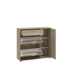 Best Armadio scarpiera quercia con 2 ante e 1 cassetto, 102x33x94,5 cm Scarpiere