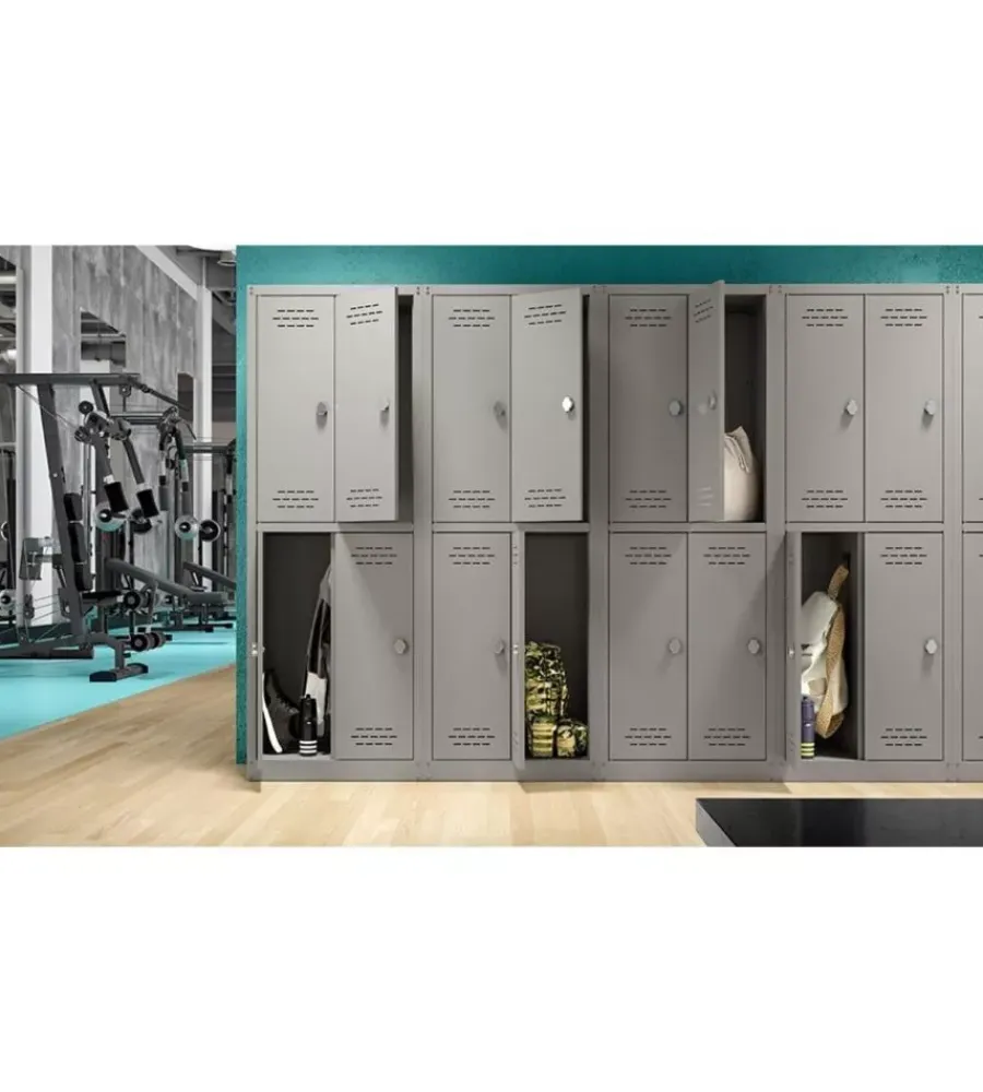 Clearance Armadio spogliatoio in metallo 4 ante, 60x40x167 cm Officina E Garage