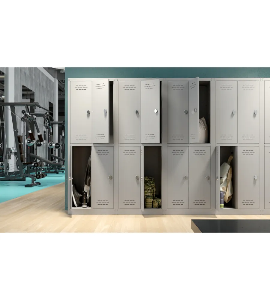Clearance Armadio spogliatoio in metallo 4 ante, 60x40x167 cm Officina E Garage