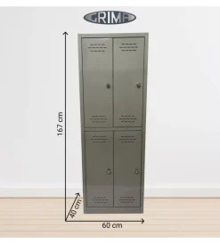 Clearance Armadio spogliatoio in metallo 4 ante, 60x40x167 cm Officina E Garage