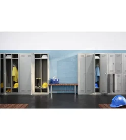 Clearance Armadio spogliatoio in metallo 4 ante, 60x40x167 cm Officina E Garage