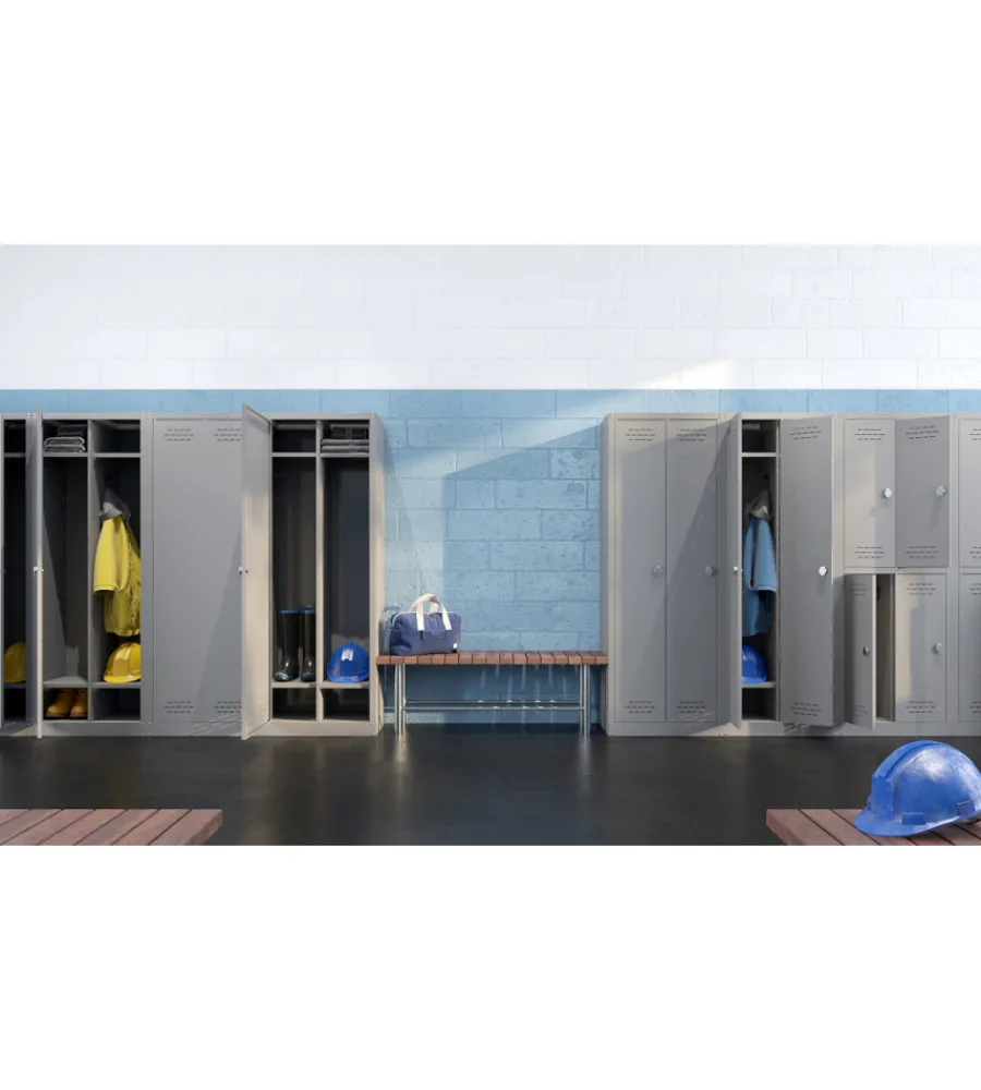 New Armadio spogliatoio in metallo 1 anta, 60x40x167 cm Officina E Garage