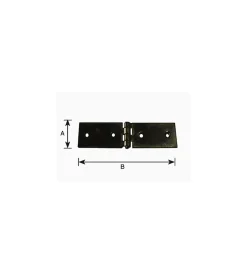 Sistemi Di Fissaggio|Asetta 160 x 36 mm. verniciata nero