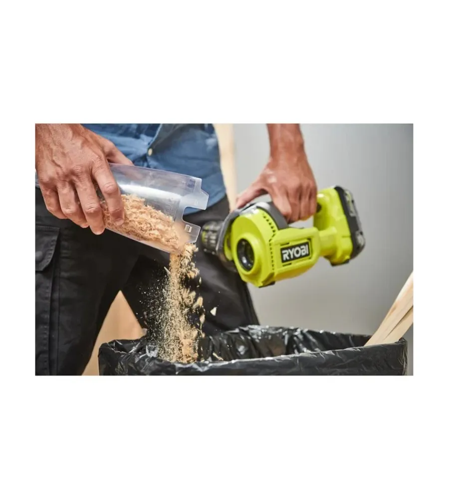 Aspiratori-Ryobi Aspiratore compatto rhv18-0, solo corpo macchina batteria non inclusa -