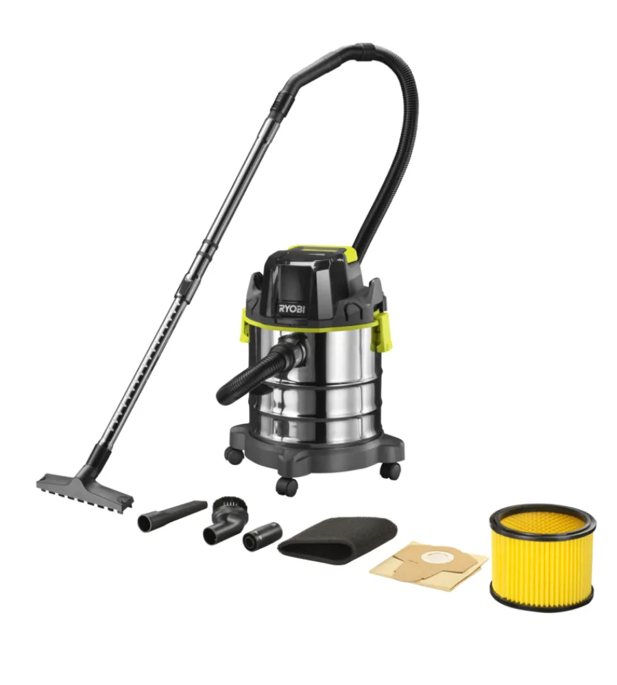 Aspiratore solidi e liquidi a batteria "r18wdv-0" 18v 18l, solo corpo macchina Aspiratori