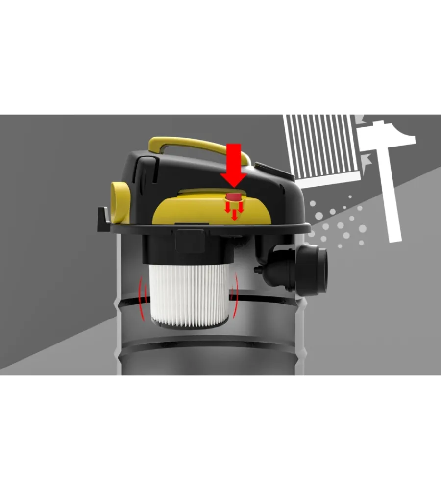 Aspiratori-Lavorwash Aspiratore solidi liquidi elettrico lavor "rudy 30s" 1200w 30 lt 35 l/s