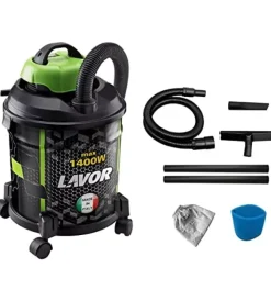 Aspiratori-Lavorwash Aspiratore solidi liquidi elettrico lavor "joker 1400s" 1400 w 20 litri 40 l/s