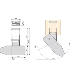 Emuca Accessori Lavanderia|Asse da stiro pieghevole 180° acciaio e legno