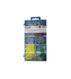 Sistemi Di Fissaggio|Assortimento viti e tasselli 160 pz.
