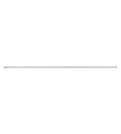 Tessile D'Arredo- Astina per tendine alluminio bianca terminale a palla estensibile da 60 a 80 cm
