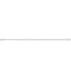 Tessile D'Arredo- Astina per tendine alluminio bianca terminale a cilindro estensibile da 60 a 80 cm