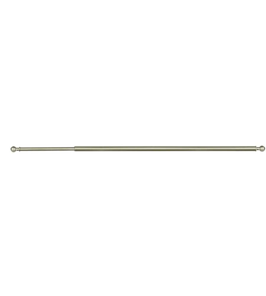 Tessile D'Arredo- Astina per tendine alluminio nichel terminale a palla estensibile da 60 a 80 cm