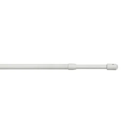 Tessile D'Arredo- Astina per tendine tonda colore bianco regolabile estensibile da 70 a 110 cm