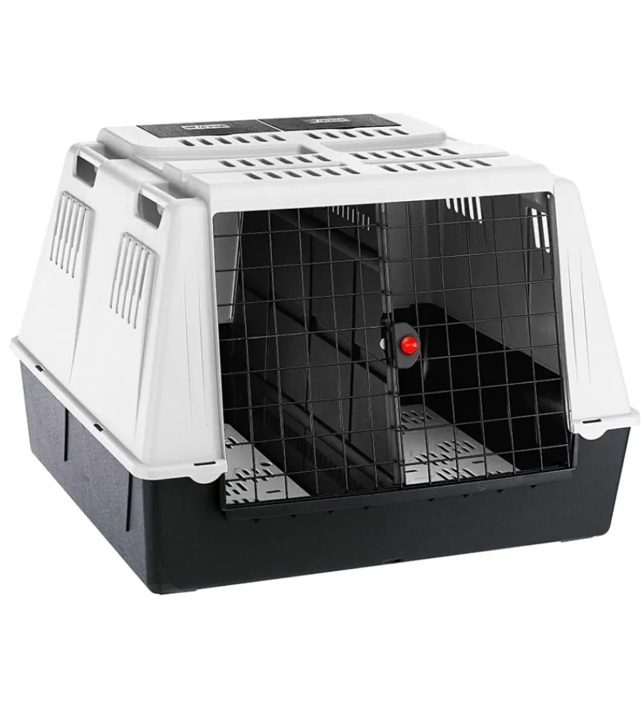 Trasportini Per Cane-Ferplast Atlas car maxi trasportino d'auto per cani 100 x 80 x h 71 cm grigio - .