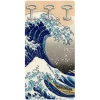Decorazione Ambienti- Attaccapanni "hokusai" in legno con 5 ganci, 45x90x1 cm