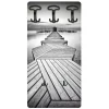 Outlet Attaccapanni "pontile" in legno con 5 ganci, 45x90x1 cm Decorazione Ambienti