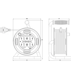 Vimar Avvolgicavi|Avvolgicavo 16a 4 uscite universali 15 m