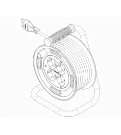 Vimar Avvolgicavi|Avvolgicavo 16a 4 uscite universali 15 m