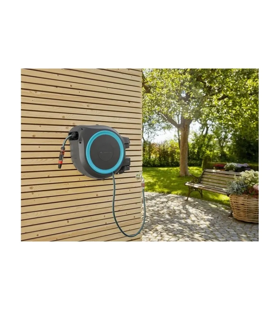 Online Avvolgitubo a parete automatico "rollup xl" in plastica 57,2x26,1x48,4 cm Irrigazione