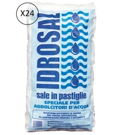 New Bancale 24 sacchi da 25 kg pastiglie di sale idrosal Trattamento Acqua