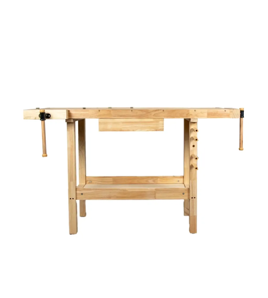Officina E Garage- Banco da lavoro easy system in legno di quercia 148x61x86cm