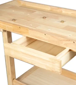 Officina E Garage- Banco da lavoro easy system in legno di quercia 148x61x86cm