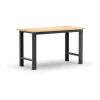 Officina E Garage- Banco da lavoro garage fisso fami "linea 391" in legno di faggio e lamiera grigio antracite 200x75x87,7 cm
