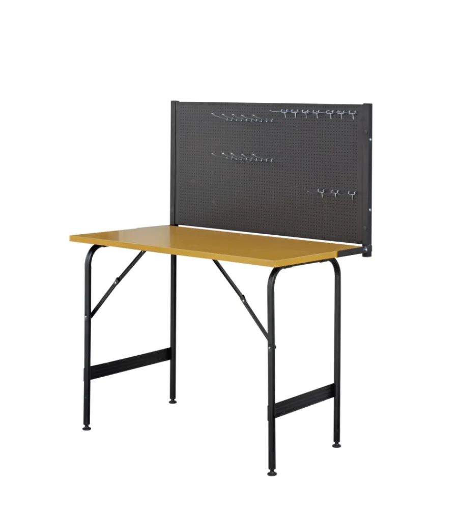 Officina E Garage-Valex Banco da lavoro richiudibile con pannello - 117x60x145 cm