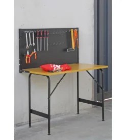 Officina E Garage-Valex Banco da lavoro richiudibile con pannello - 117x60x145 cm