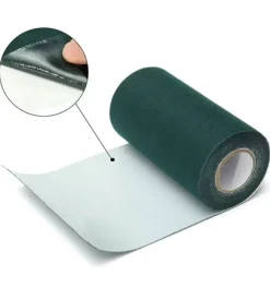 Erba Sintetica- Banda di guarnizione adesiva per prato sintetico in poliestere verde 15x500 cm