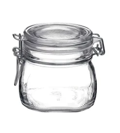 Conservazione Alimenti|Barattolo in vetro con chiusura ermetica bormioli "fido" 500 ml