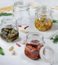 Conservazione Alimenti|Barattolo in vetro con chiusura ermetica bormioli "fido" 500 ml