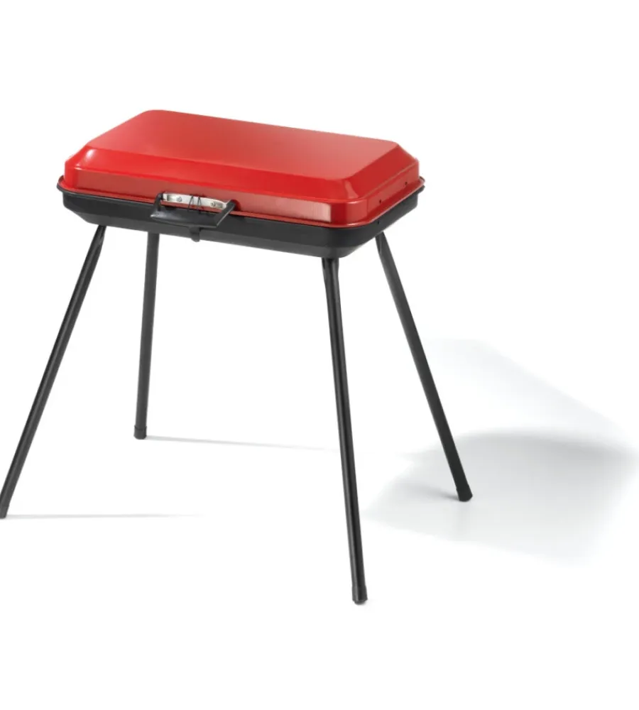 Sale Barbecue a carbone a valigetta con coperchio con griglia 28x46,5 cm Barbecue