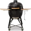 Clearance Barbecue a carbone "grande 23" in ceramica nero con rotelle 76x66x90 cm Barbecue