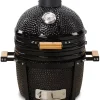Barbecue-Kamado Bono Barbecue a carbone "minimo 15" in ceramica nero 46x46x65 cm
