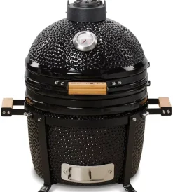 Barbecue-Kamado Bono Barbecue a carbone "minimo 15" in ceramica nero 46x46x65 cm