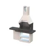 Barbecue-Sarom Fuoco Barbecue a carbonella in calcestruzzo modello ulisse, 170x64x232 cm -